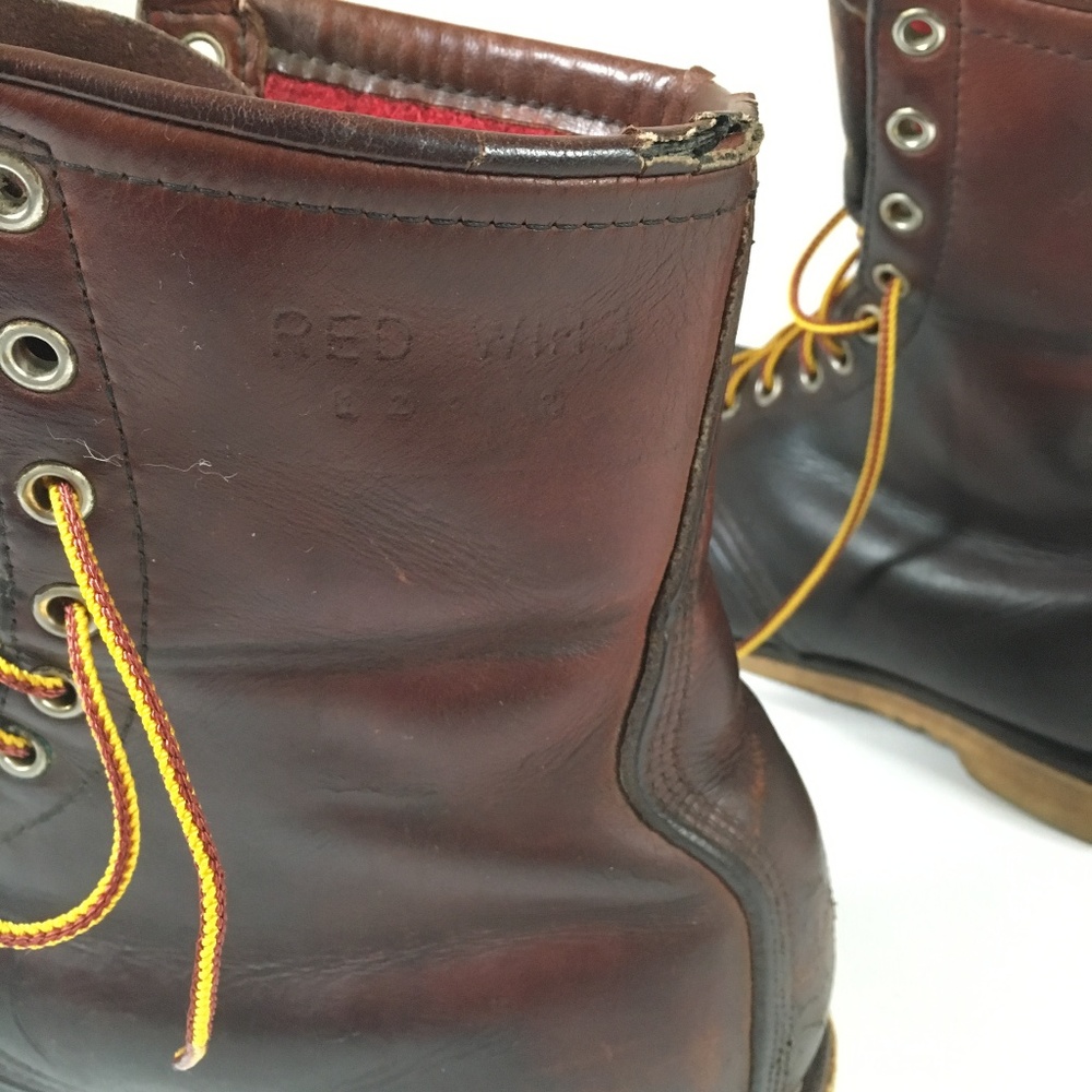 Red Wing Shoes 8 in. Brown Moc Toe Boots 9.5 - Picture 8 of 8